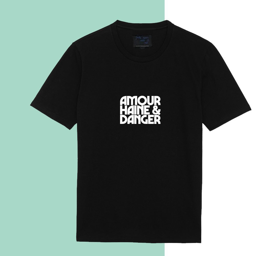 T-shirt noir AMOUR HAINE & DANGER