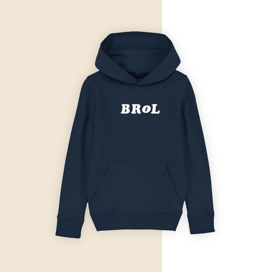 Sweat | Sweat Brol enfant Navy en coton recyclé